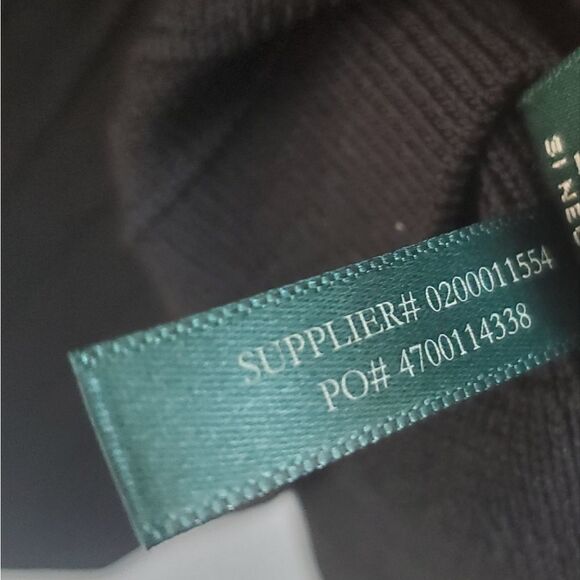 Lauren Ralph Lauren XL Cardigan Black Zip Up Striped Knit - Picture 8 of 10